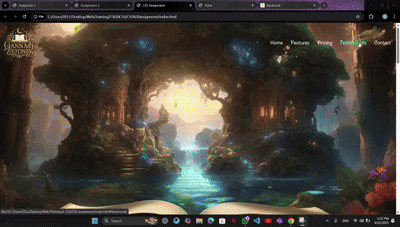 Website using HTML and CSS